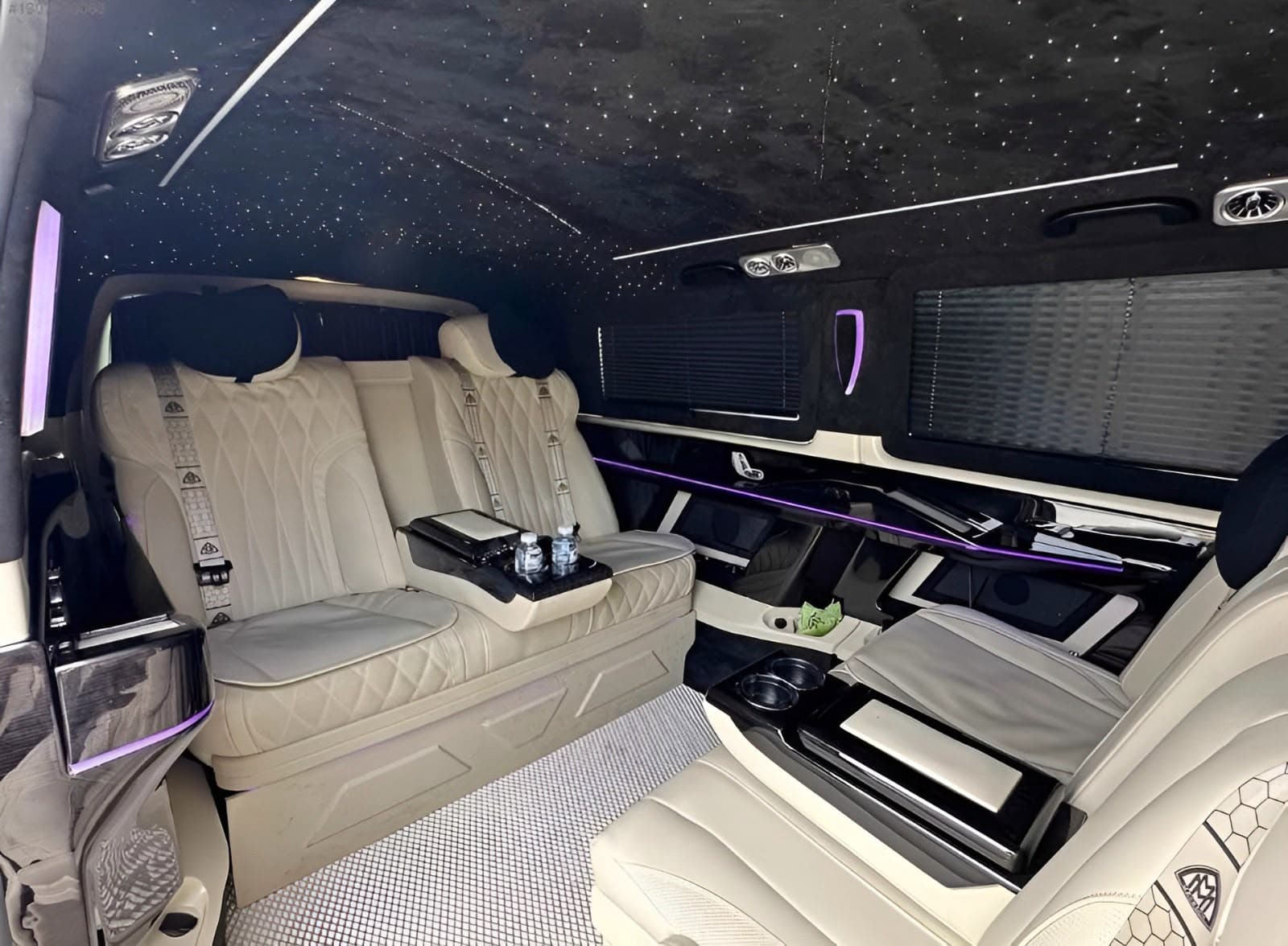 Interior of a luxury transfer vehicle